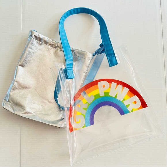 Wonder Nation Women's GRL PWR 11" Clear Tote, backpack & Water Bottle NEW - Picture 9 of 15